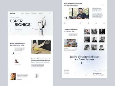 Esper Bionics website concept