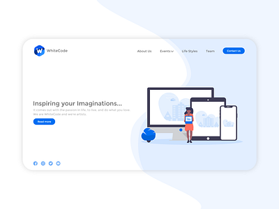 Web Design WhiteCode adobexd branding design illustration minimal ui ux web xd