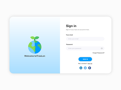 Treelon Sign in adobexd design minimal ui ux web xd