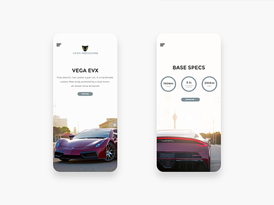 VEGA EVX Landing page(Mobile View)