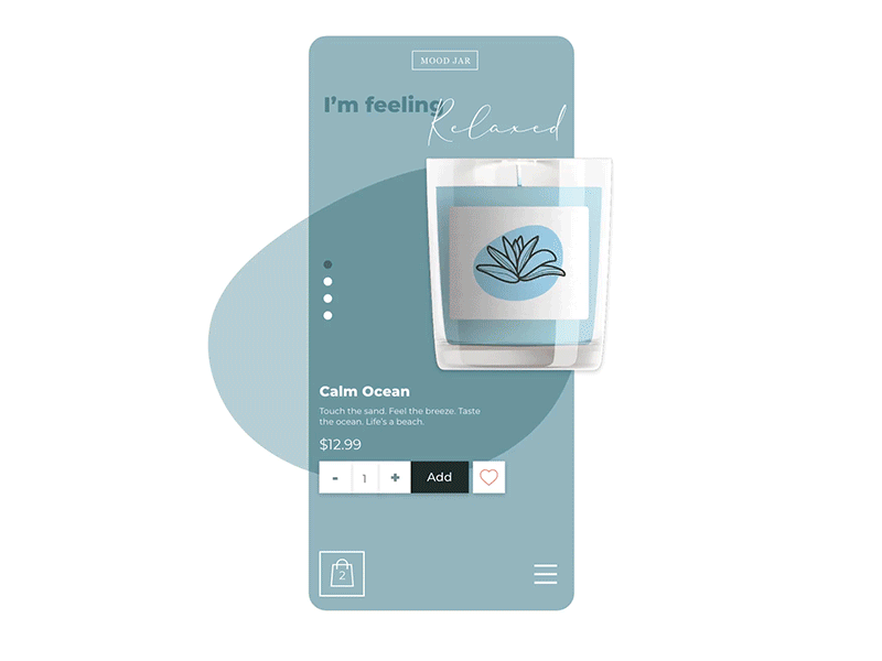 Mood Jar Candle Shop | Visual Design Concept app design design ecommerce ecommerce app mobile app mobile design mobile ui ui user inteface