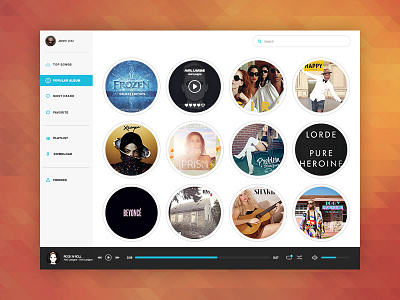 Music Player For Desktop app music ui