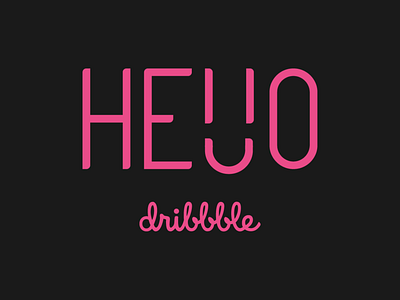 Hello Dribbble greeting logo typography