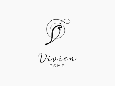 My version of Vivien Handmade logo branding design logo vector