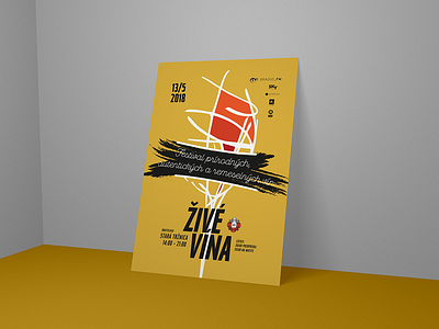 Visual for Festival of artisan wines Živé Vína design festival poster flyer flyer artwork illustration key visual poster poster collection vector visual identity