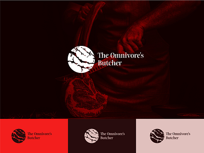 The Omnivores Butcher Logo brand branding butcher butcher logo graphic design icon logo logo branding logo design logo typo