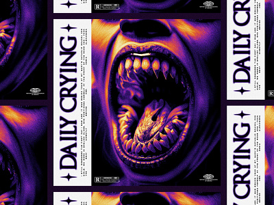 DAILY CRYING - Album Cover Design album art album design cover art cover design design graphic design music typography