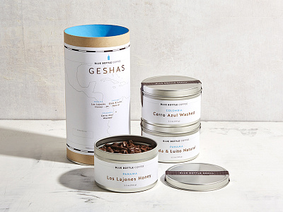 Blue Bottle Coffee Gesha Tin Tube for Holiday 2015