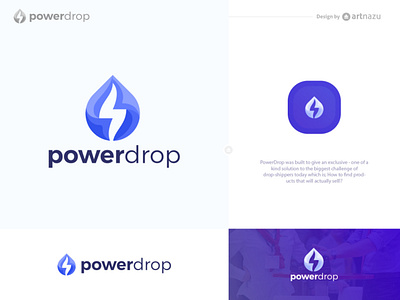 Powerdrop Logo and branding design project
