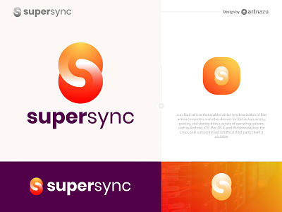 Supersync Cloud Service logo and branding design project. modern