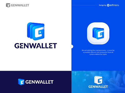 Genwallet crypto Service logo and branding design project. crypto