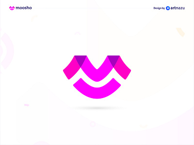 Moosho Shop Logo design with monogram symbol