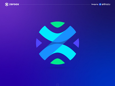 zeroox - Technology Logo with monogram icon  & branding design.