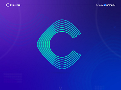 Cymetrics - Logo design with colorful monogram branding