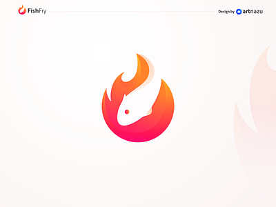 FishFry logo and branding design project. bangladeshi logo designer best bd logo designer best logo designer branding burn design dribbble popular logo fire fish flat fry illustration logo minimal modern restaurant top logo designer typography vector