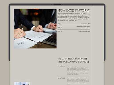 Consulting landing page