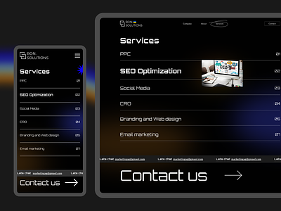 Services Page corporate website marketing servicespage ui uiux ux webdesign