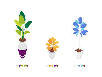 Isometric Flower Pots