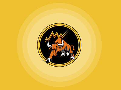 Stock Market Bull branding design flat graphic design icon illustration illustrator vector