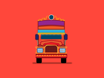 Indian Trucks art design flat graphic design icon illustration illustrator minimal