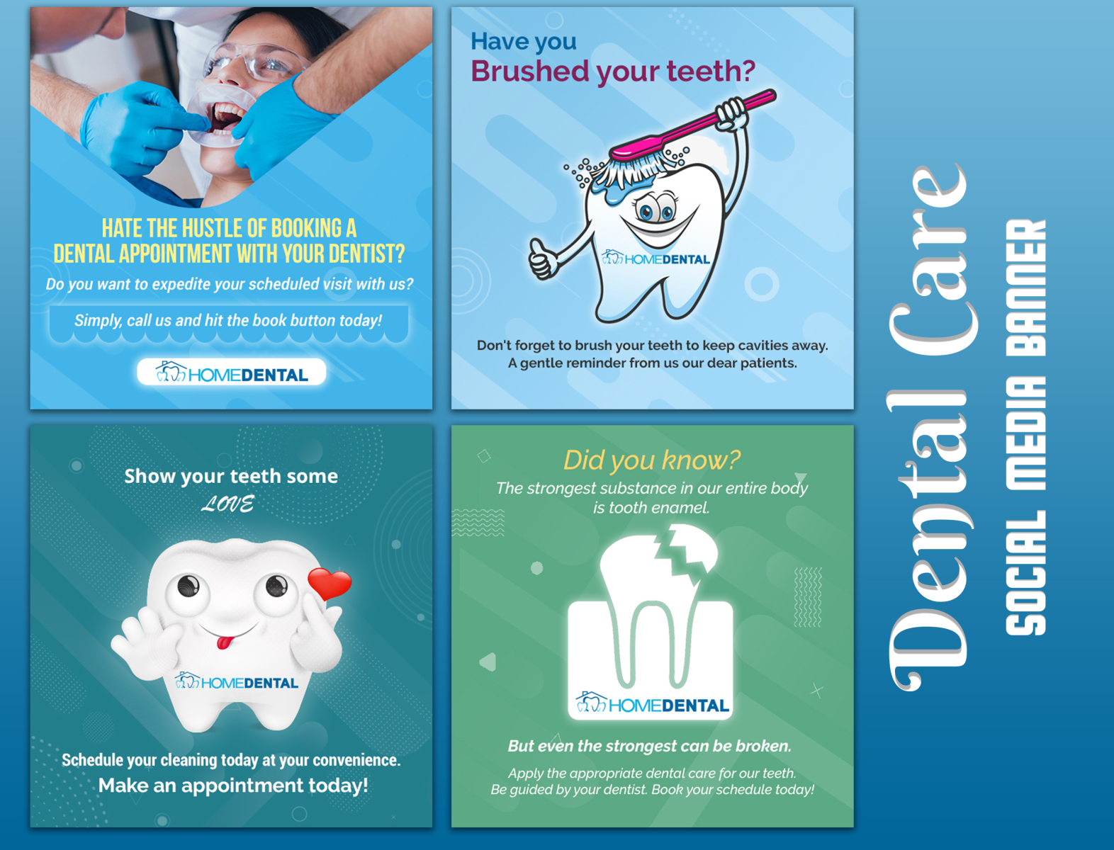 Dental Care Social Media Banner Design by Adobefaysal on Dribbble