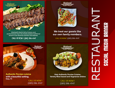 Restaurant social media post design adobefaysal advertisement business advertising food instagram banners restaurant