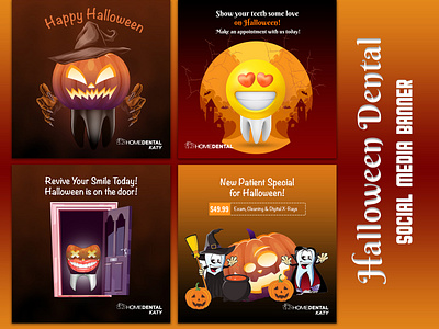 Halloween Social Media Design - Dental Care