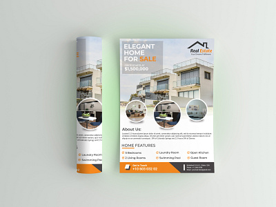 Real Estate Flyer Template adobefaysal advertisement branding business advertising clean flyer design flyer design free flyer template professional flyer real estate real estate agent real estate branding realestate