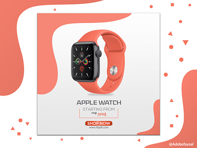 Apple Watch Social Media Advertisement Design advertisement apple design apple store apple watch apple watch mockup branding business advertising design social media banner social media design social media marketing