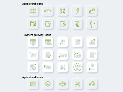 Icon pack adobe illustrator agricultural agriculture app bank flat grass icon icon pack icon set line art money payment ui vector web