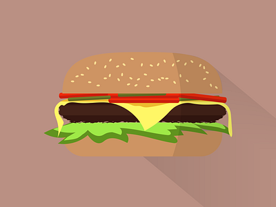 Burger adobe adobe ilustrator burger cheeseburger design food hamburger illustration illustrator layer vector