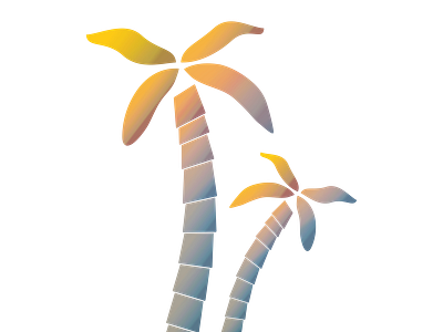 Radiant Island adobe adobe illustrator blue design digital gradient illustration illustrator island palm tree rainbow red spectrum sunrise sunset sunshine yellow