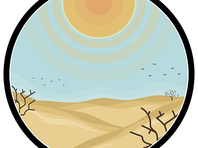 Dunes adobe adobe illustrator circle desert design illustration illustrator sand dunes sun vector