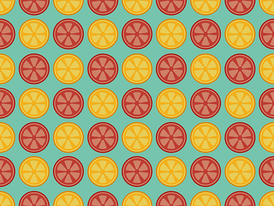 Juicy Citrus adobe adobe illustrator blue circles citrus color digital fruit graphic design illustration illustrator juicy lemon orange pattern red slices tomato vector yellow