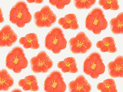 Hibiscus Watercolor Pattern artwork design digital floral flower hibiscus illustration paper53 pattern repeating watercolor