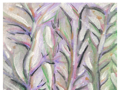 Pastel Branches artwork branch forest green illustration painting pink purple stick thorns tree violet water brush water color watercolor
