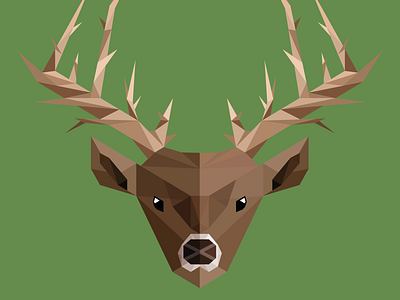Deer animal antlers creature deer design digital graphic design illustration low poly reindeer triangles vector woodland zoo
