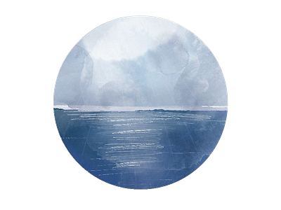 Ocean Blue art artwork circle digital digital watercolor ipad ocean painting sea view water watercolor
