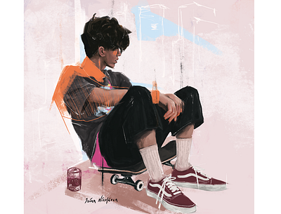 Skater boy colors fashion fashion illustration illustration illustration art mensfashion skater style vans