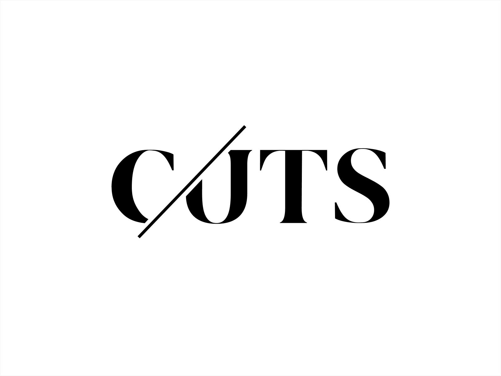 CUTS • Hair & Nails branding custom type hair salon logo logotype nail salon typography