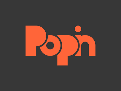 Popin 70s branding custom type disco funky groovy icon illustration logo logotype personal logo typography