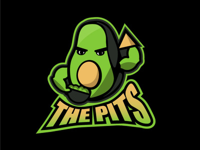 The Pits avocado basketball design green guacamole illustrator logo sports vector