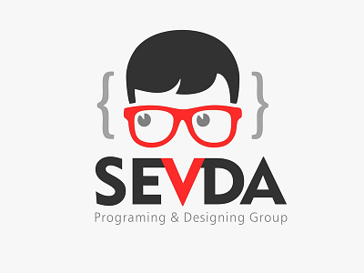 Logo of Sevda programing branding design flat icon illustration logo typography vector