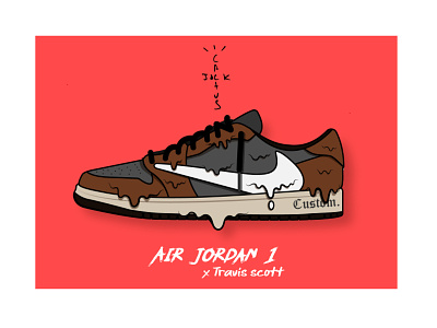 Delicious sneaker ! air branding design fashion flat graphicdesign illustrator jordan nike shoes sneakers travis scott vector
