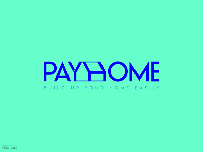 Payhome typographic logo app branding design digitalart flat icon lettering logo typography vector