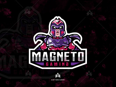 Magneto Gaming branding design design drawing esportlogo esports flatdesign icon ilustrator logo marvel sketch vector