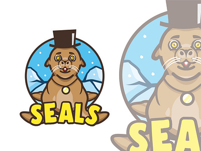 seals cartoon cute design drawing flatdesign graphic design illustration logo seals