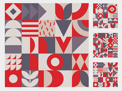 PATTERN RED GEO abstract branding design drawing flatdesign geometris illustration logo motion graphics pattern ui