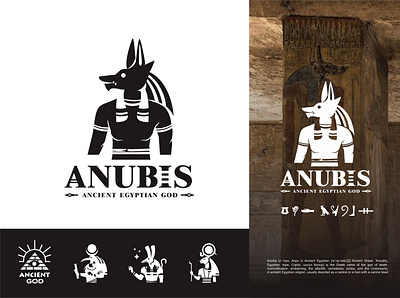 ANCIENT GOD OF EGYPT ( ANUBIS ) ancient ancient egypt anubis branding death desert dog egypt firaun flatdesign god icon illustration king logo pharaoh pyramid