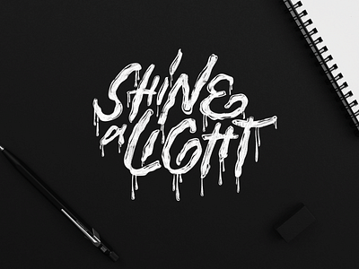 Shine a Light design flat hand lettering illustration light logotype shine type type art typography vector